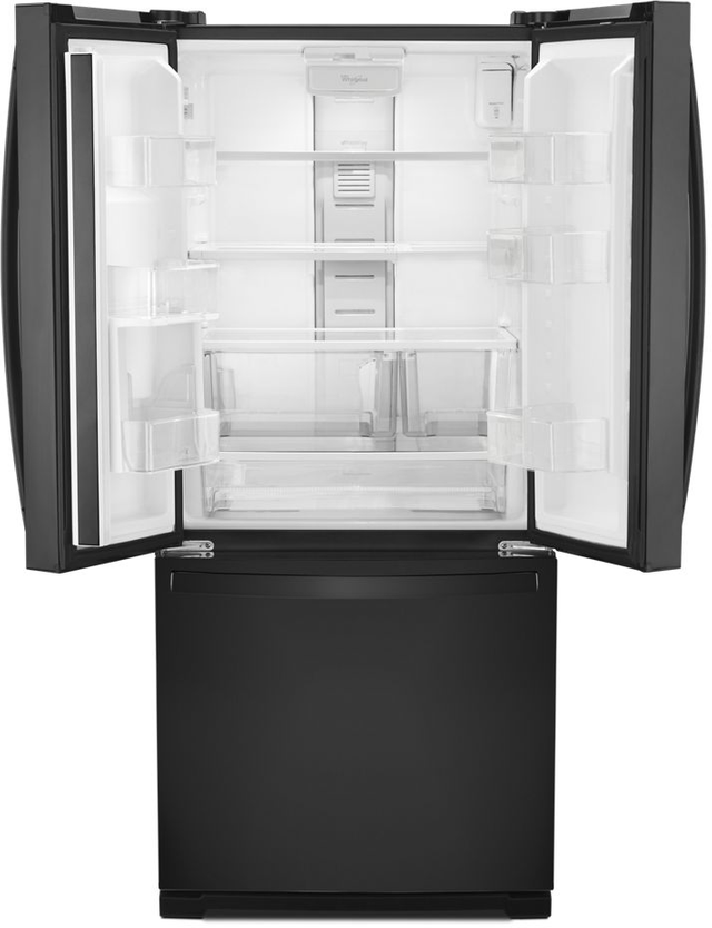 Whirlpool® 19.7 Cu. Ft. French Door Refrigerator-Black 1