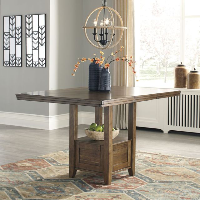 Benchcraft® Flaybern Brown Rectangular Dining Room Counter Extension Table-2