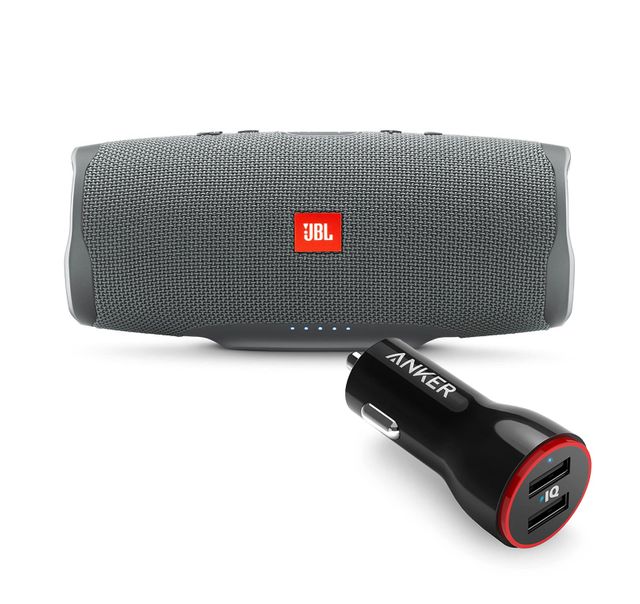 Jbl Charge 4 Gray Portable Bluetooth Speaker W Anker Car Charger Jblcharge4gry Car Huppin S 509 3 55