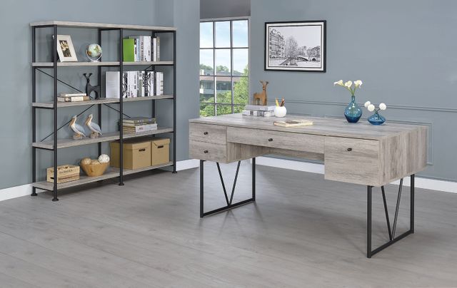 Coaster® Analiese Grey Driftwood Desk 6