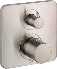 Axor Citterio Brushed Nickel M Thermostatic Trim with Volume Control and Diverter