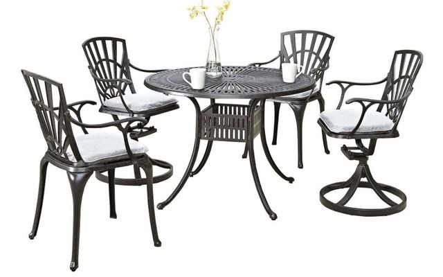 homestyles® Grenada 5-Piece Charcoal Outdoor Dining Set-0