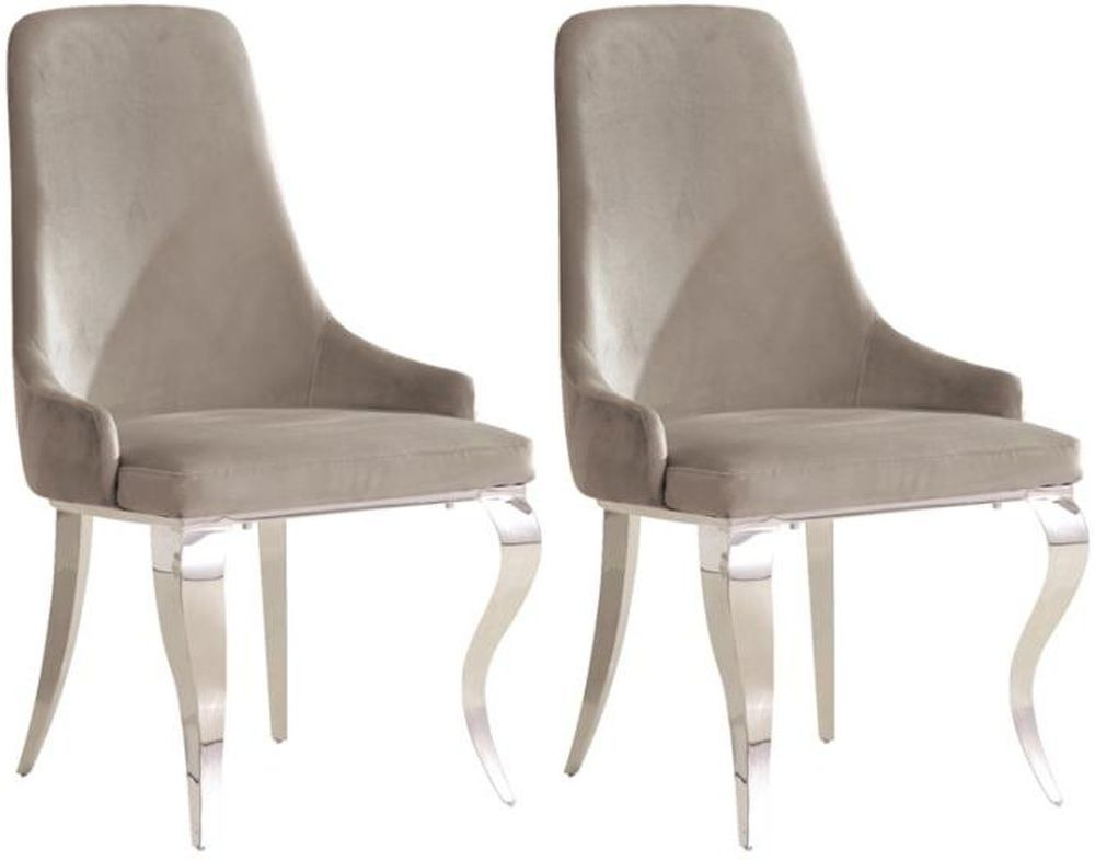 Coaster Antoine 2 Piece Grey Chrome Dining Chairs Stylehouse