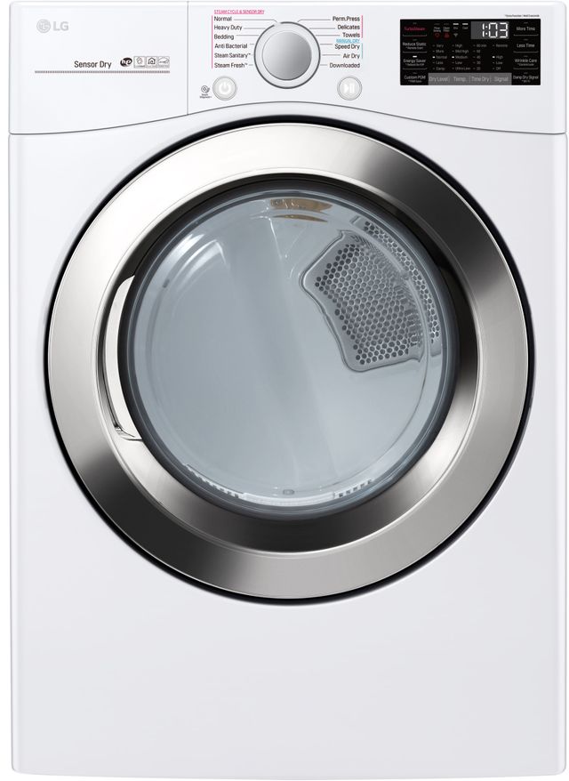 LG 7.4 Cu. Ft. White Front Load Electric Dryer-0