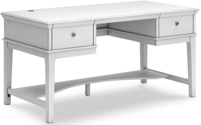Signature Design by Ashley® Kanwyn Whitewash Home Office Storage Leg Desk-0