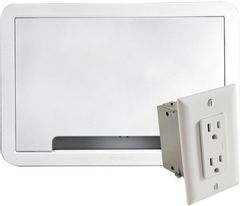 Sanus® 9" White TV Media In-Wall Box With Power Supply Kit