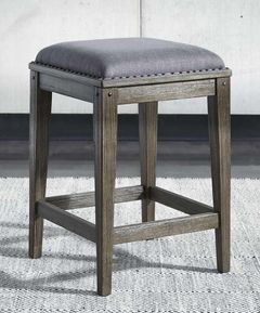 Liberty Furniture Sonoma Road Weather Beaten Bark Upholstered Console Stool