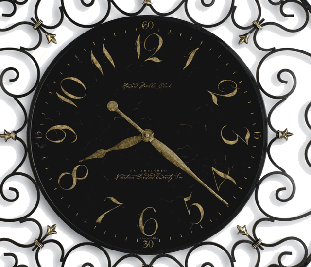 Howard Miller® Joline Black Iron Wall Clock 1
