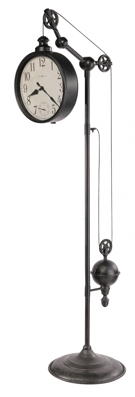 Howard Miller® Pulley Time II Charcoal Gray Metal Floor Clock 0