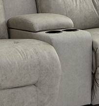 Best® Home Furnishings Brinley Power Reclining Space Saver Loveseat with Console-1