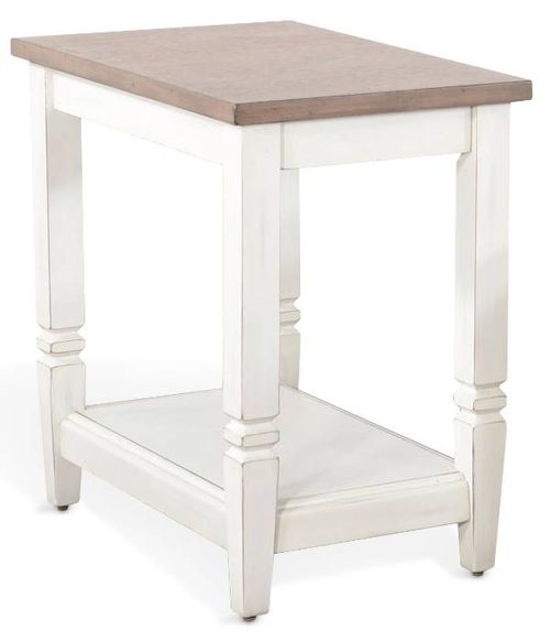 Sunny Designs™ Buck Skin/Marble White Side Table