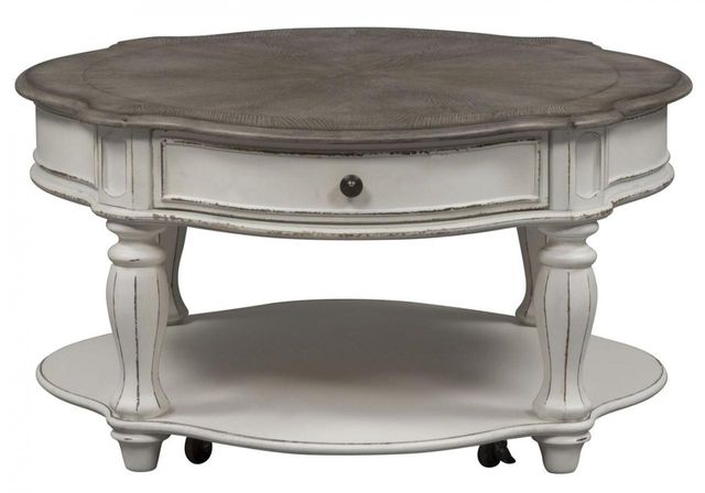 Liberty Furniture Magnolia Manor 3 Piece Antique White Table Sets 0