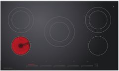 Fisher & Paykel Series 5 36" Black Glass Electric Cooktop