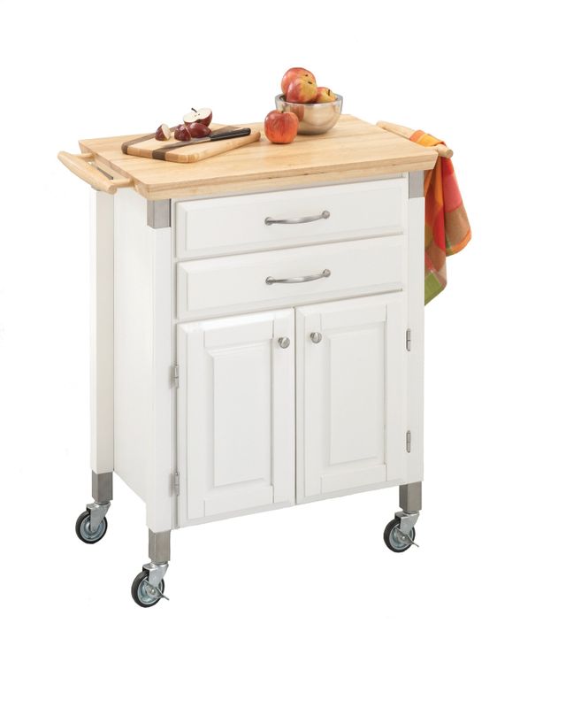 homestyles® Blanche White Kitchen Cart-1