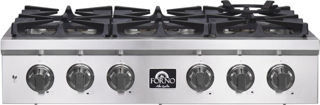 FORNO® ALTA QUALITA 30" Stainless Steel Pro-Style Gas Rangetop 10