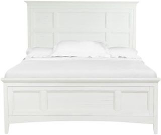 Magnussen® Home Heron Cove Chalk White King Panel Bed With Storage Rails P92379507