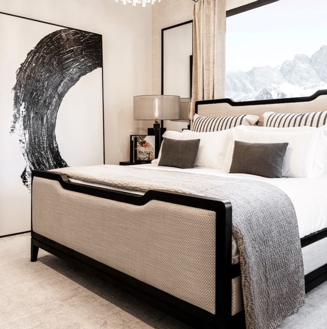 Alder & Tweed Furniture Company Graham Warm Quatz/Onyx King Upholstered Bed-1
