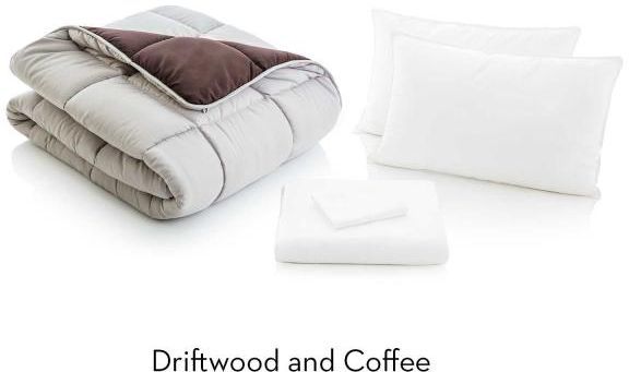 Malouf® Woven™ Reversible Coffee Split Queen Bed in a Bag 1