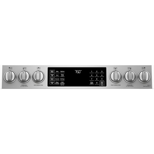 Café™ 30" Stainless Steel Slide In Double Oven Gas Range 4
