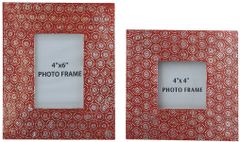 Signature Design by Ashley® Bansi Set of 2 Orange Photo Frames