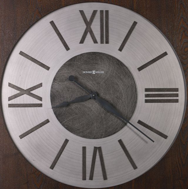 Howard Miller® Sawyer Dark Brown/Silver Wall Clock 1