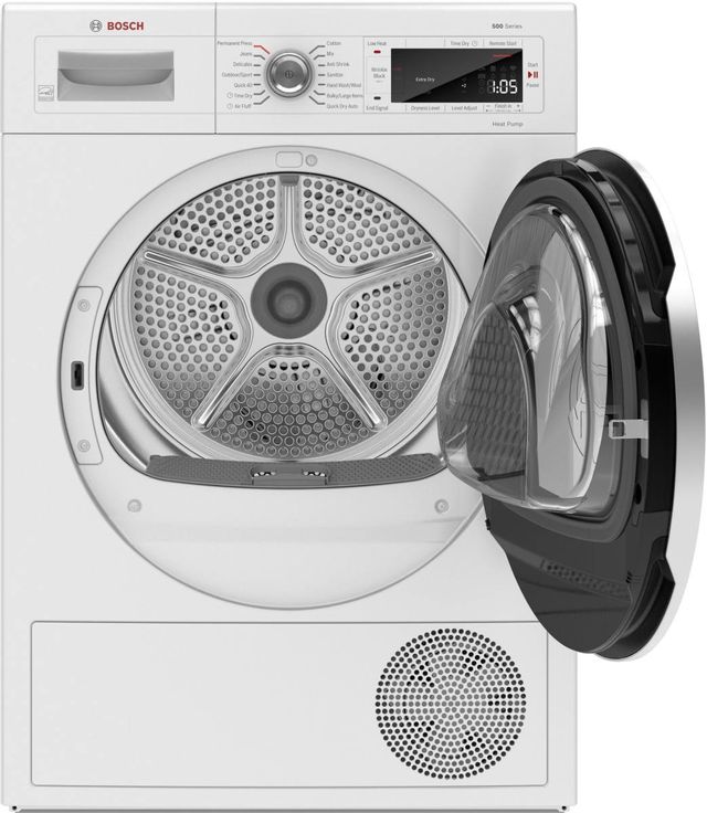 Bosch® 500 Series 4.0 Cu. Ft. White Front Load Electric Dryer-1