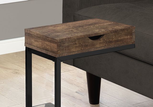 Monarch Specialties Inc. Reclaimed Wood Black Metal Accent Table 5