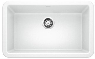 Blanco Ikon White 30" Silgranit Granite Composite Farmhouse Apron Front Single Bowl Kitchen Sink
