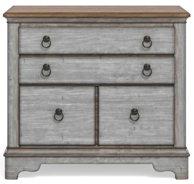 Flexsteel® Plymouth® Distressed Graywash Lateral File Cabinet 1