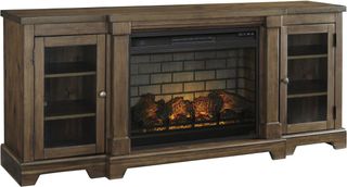Signature Design by Ashley® Flynnter Medium Brown 75" TV Stand with Electric Fireplace
