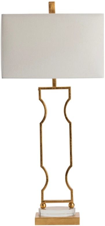Crestview Collection Carlisle Gold/White Table Lamp-1