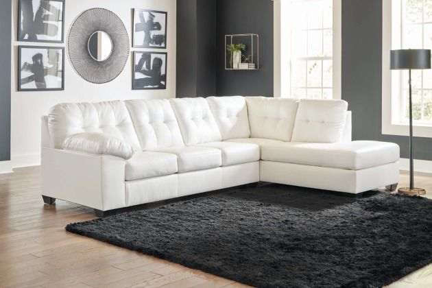 Signature Design by Ashley® Donlen 2-Piece White Sectional with Chaise 3