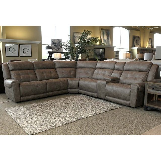 Cheers Sandstone 6-Piece Power Reclining Sectional-1