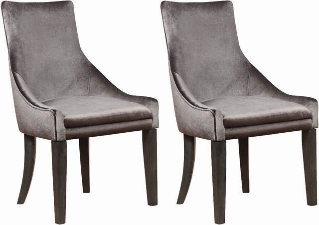 Coaster® Phelps Set of 2 Grey Side Chairs