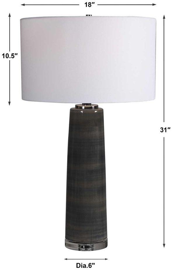 uttermost anatoli charcoal gray table lamp