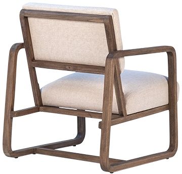 Dovetail Furniture Harmon Light Walnut and Pearl White Occasional Chair 2