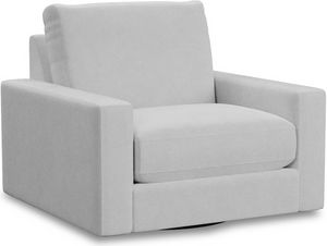 Kevin Charles Fine Upholstery® Edgewater Suave White Swivel Chair