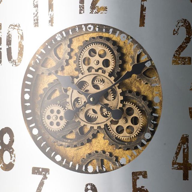 A & B Home Gold Gear Clock-3