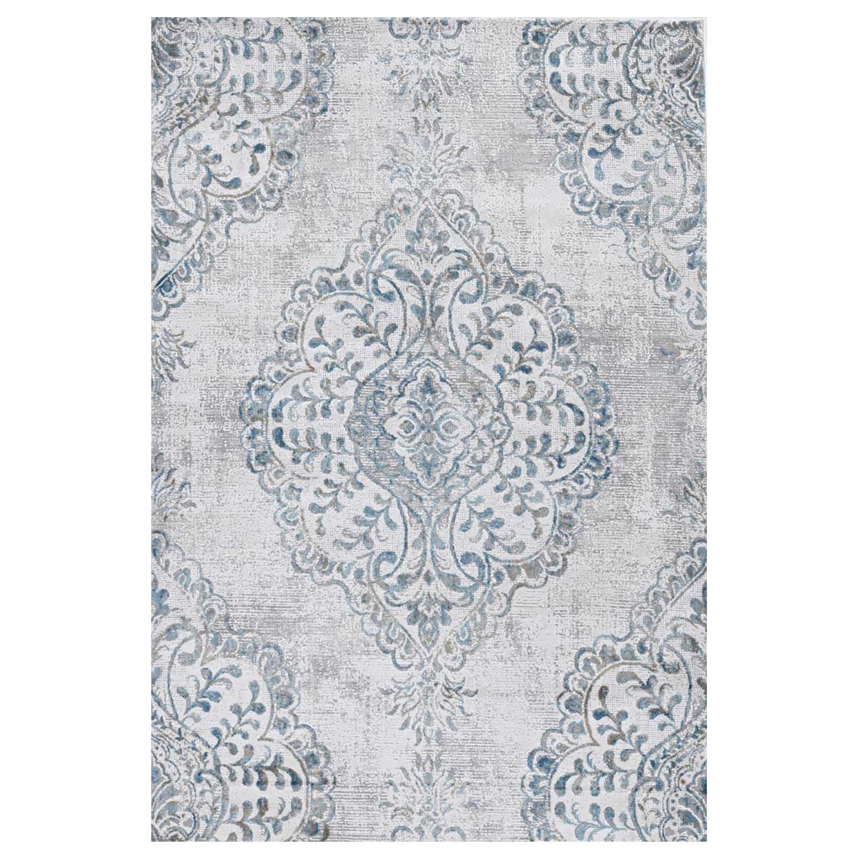 Kas Generations Ivory and Teal 5'3" x 7'7" Rug