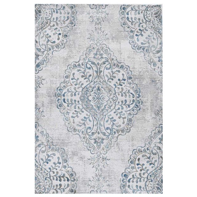 Kas Generations Ivory and Teal 5'3" x 7'7" Rug-0