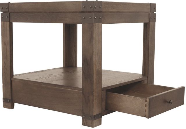 Signature Design by Ashley® Burladen Grayish Brown End Table 1