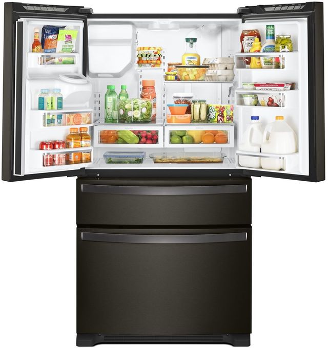 Réfrigérateur à portes françaises de 36 po Whirlpool® de 24,5 pi³ - Acier inoxydable noir résistant aux traces de doigts 3