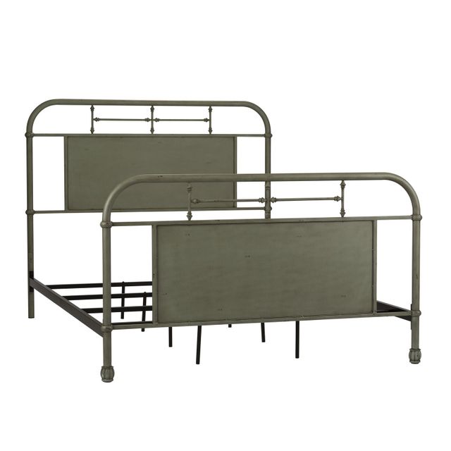Liberty Vintage Green Metal Queen Bed with Rails-1