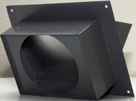 Vent-A-Hood 8" Black Round Wall Louver