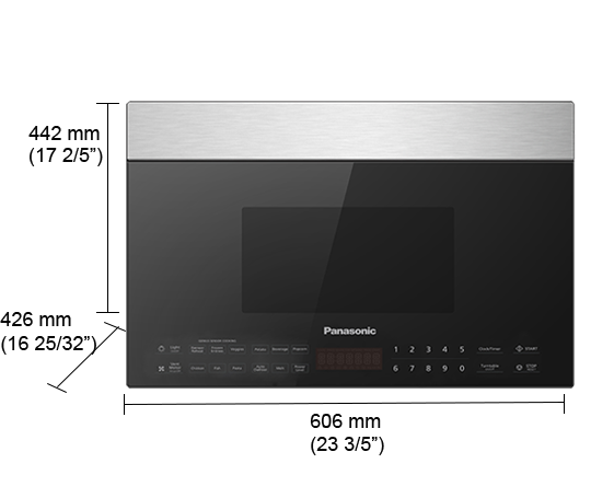 Panasonic Genius® 1.4 Cu. Ft. Smoked Glass Over The Range Microwave 4
