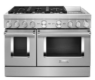 KitchenAid® 48" Stainless Steel Commercial Style Freestanding Dual Fuel Range