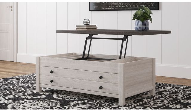 Signature Design by Ashley® Dorrinson Two-tone Rectangular Lift Top Coffee Table 13