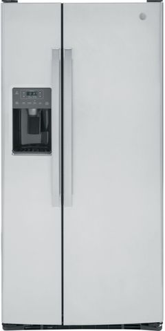 GE® 33 in. 23.0 Cu. Ft. Fingerprint Resistant Stainless Steel Side-by-Side Refrigerator