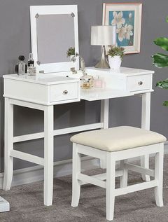 Furniture of America® Kelis White Vanity Set with Stool