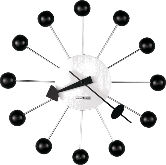 Howard Miller® Ball Black and White Wall Clock